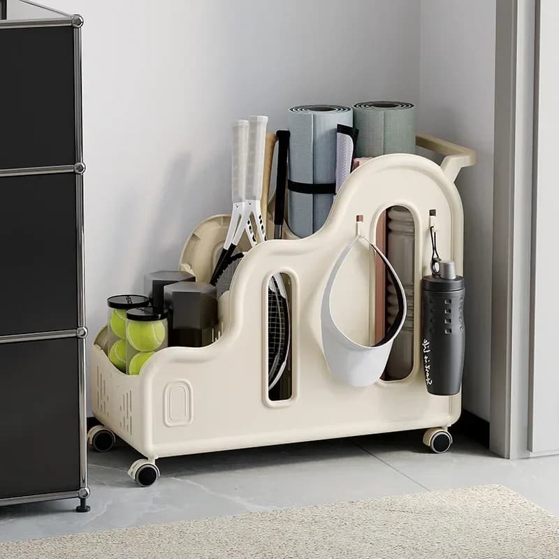 Mobile home accessories, home fitness equipment, multifunctional shelves, indoor yoga mat holder