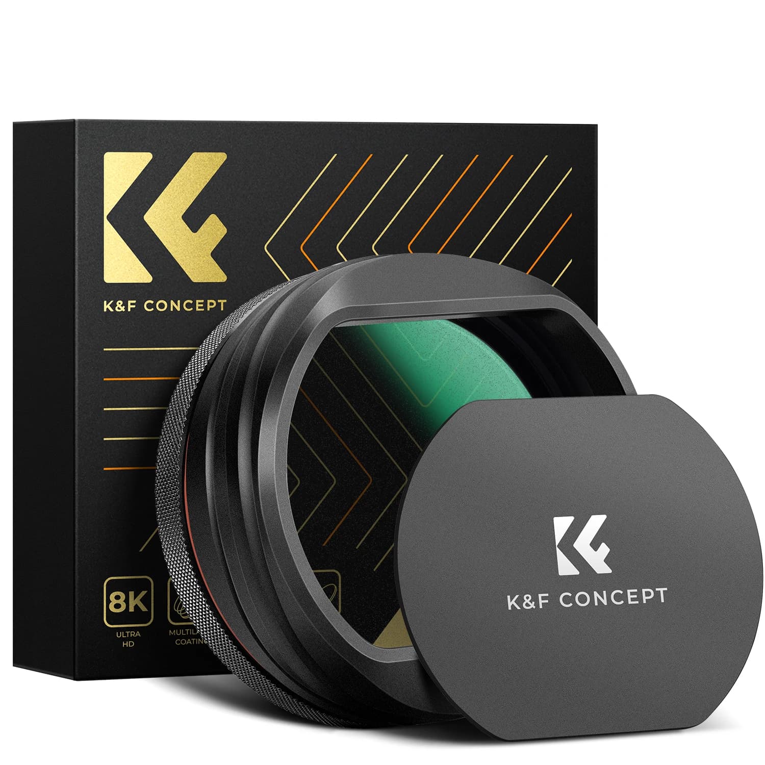 K&F CONCEPT 49mm Black Diffusion Filter & Lens Hood & Cap Kit Nano-Xcel for Fuji X100 X100F X100S X100T X100V X100VI
