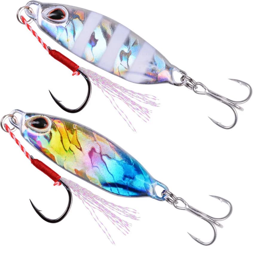 Maschere 10g 15g 20g 30g 40g Fishing Jigging Lure Spoon Spinnerbait Metal Jig Bait Bass tonno esche pesce Minnow Pesca Tackle Japan