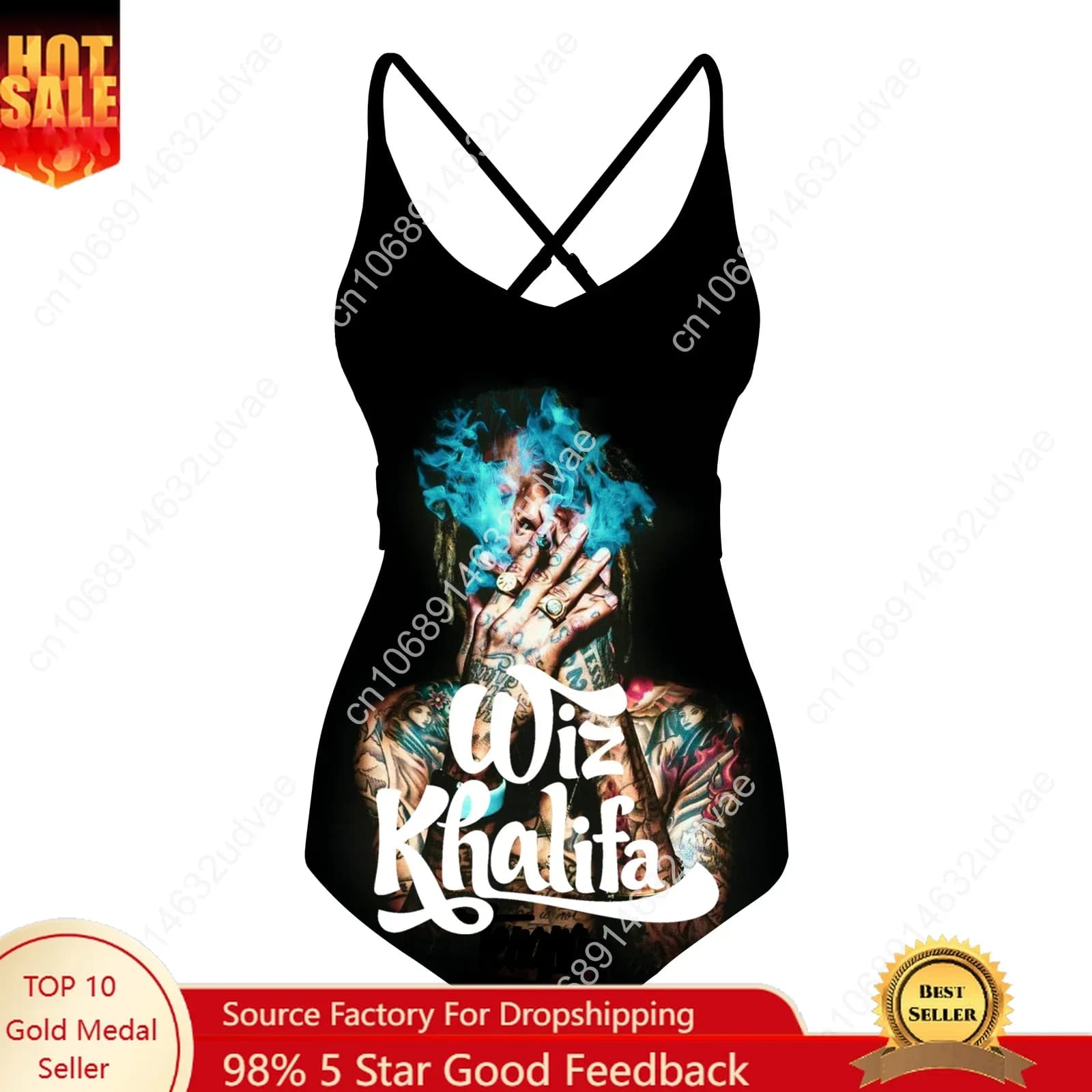 Costume da bagno Wiz Khalifa da donna, bikini sexy personalizzabile per feste in piscina e spiaggia, costumi da bagno estivi personalizzabili