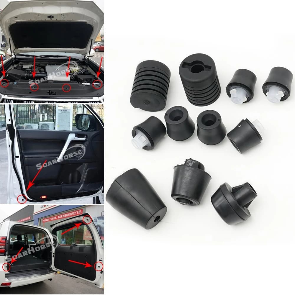 Porta Paraurti Guardie Assorbitore Tappo Cofano Motore Cuscino Pad Portellone Tampone In Gomma Per Toyota Land Cruiser Prado LC150 2010-2021