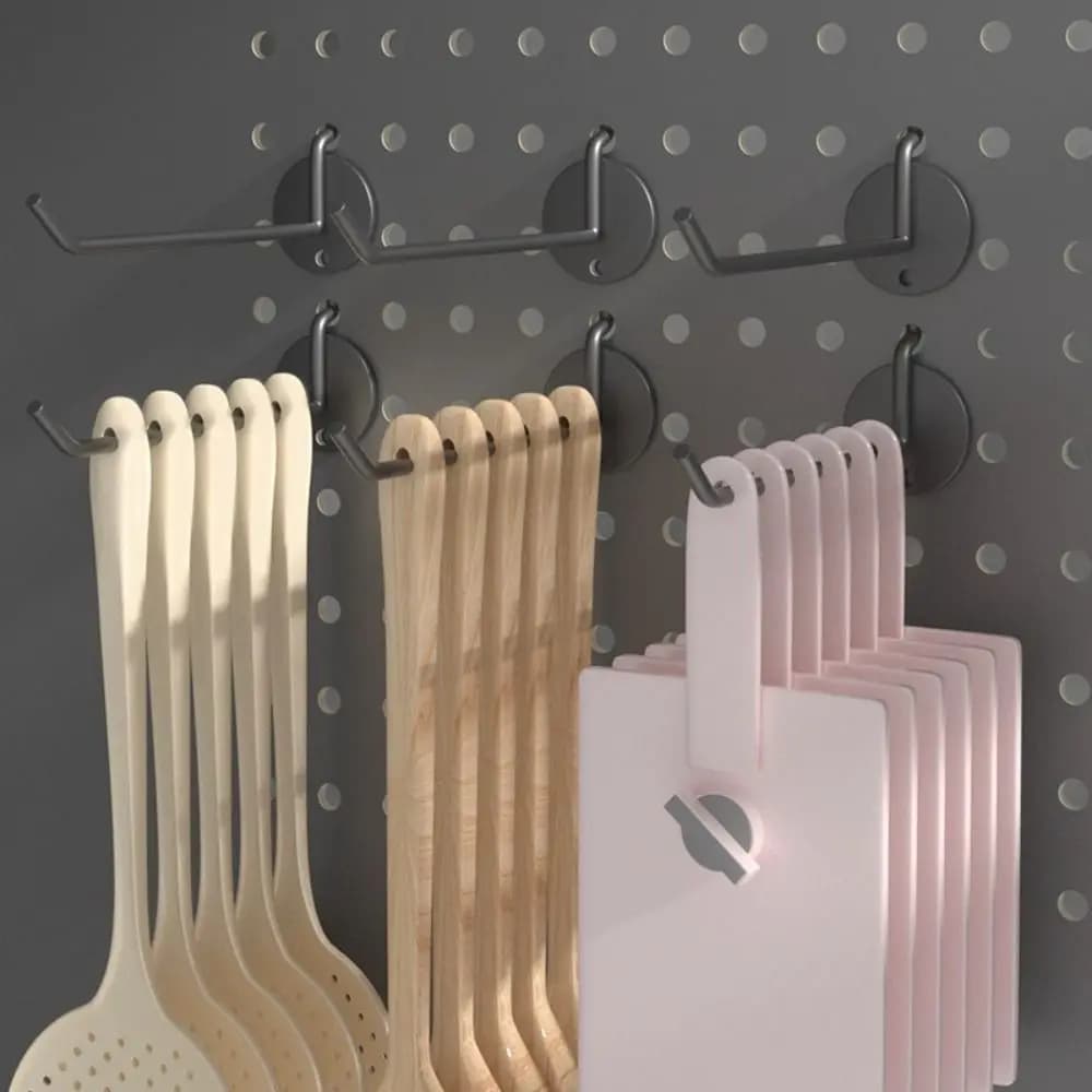 4PCS Special Hooks Perforated Board Hooks Tool Accessories Single Line Design Display Racks Hooks Hardware Hook Hardware Storage
