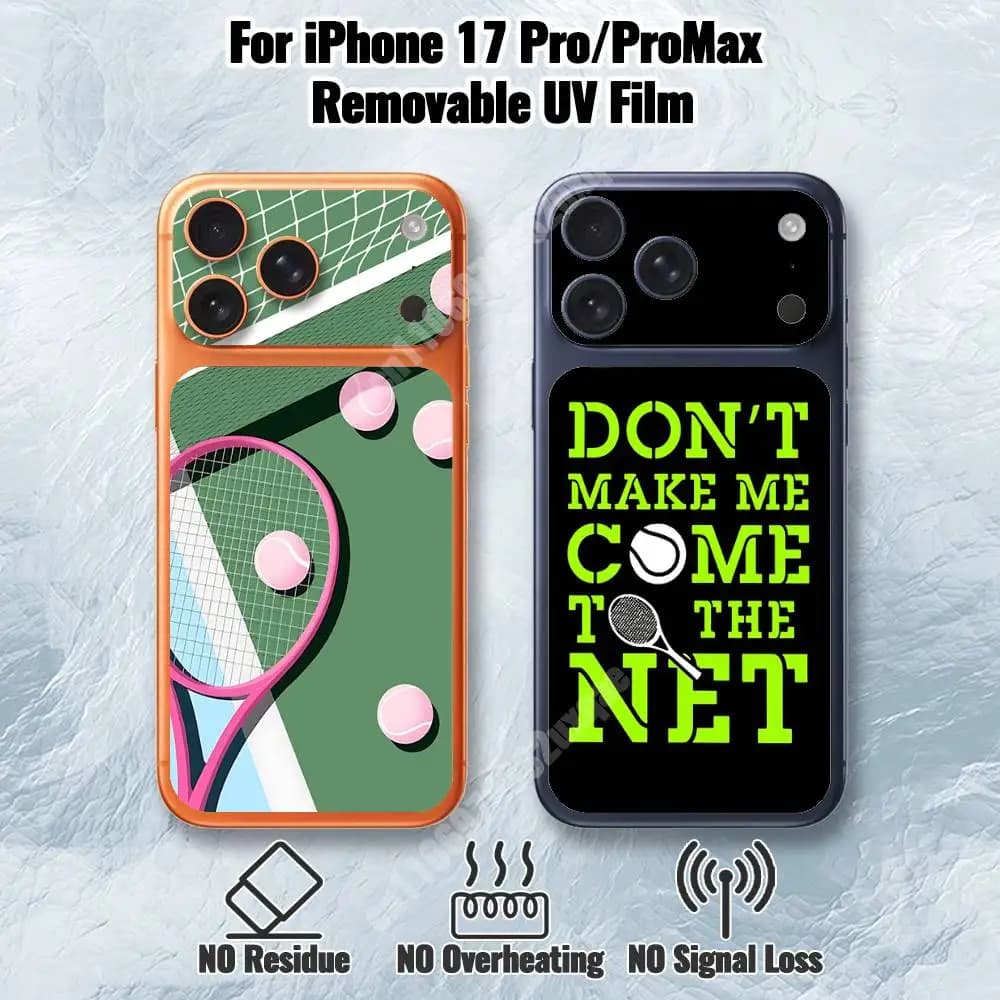 Pellicola Protettiva Rimovibile UV con Design Pallina da Tennis per iPhone 17 Pro 17 ProMax