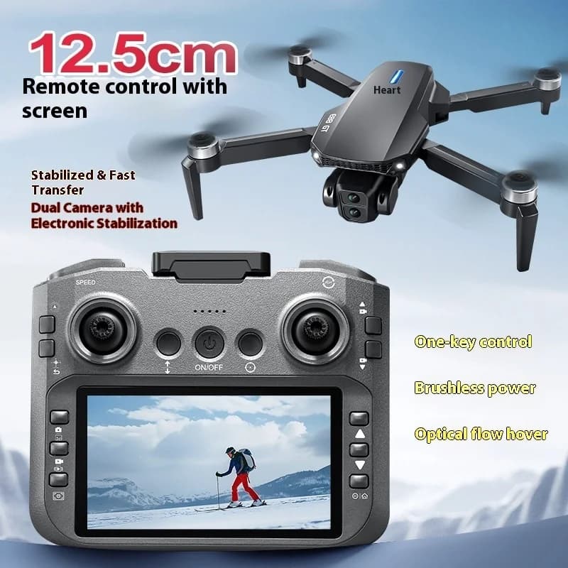 Drone E88 GT con doppia fotocamera HD: schermo grande ESC FPV Drone Posizionamento del flusso ottico e aereo giocattolo RC FlightTime lungo