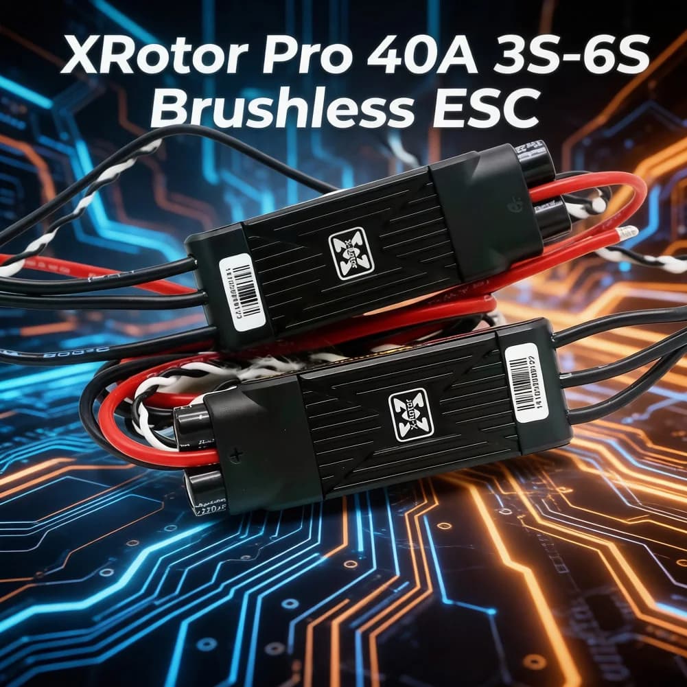 2 Pezzi Hobbywing XRotor Pro 40A ESC Senza BEC 3S-6S Lipo ESC Brushless DEO per Droni RC e Copteri Multi-Asse