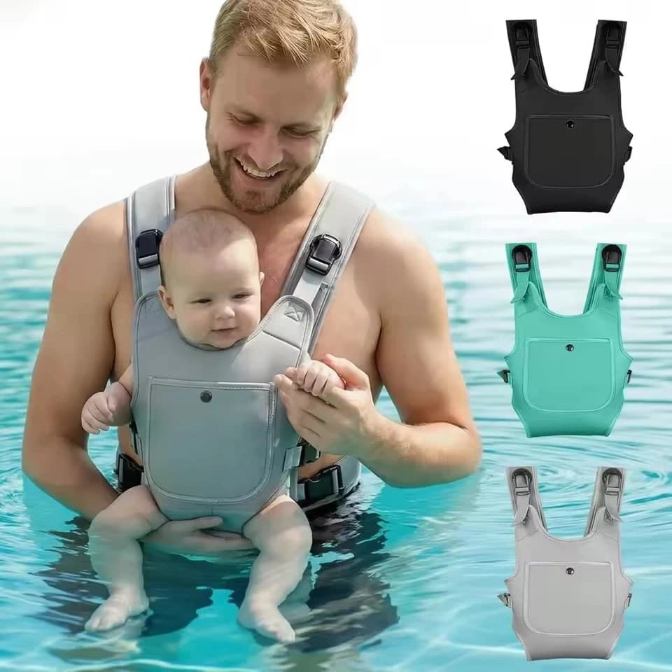 Summer Waterproof Baby Carrier Quick-Dry Adjustable Sling for Beach Pool Shower Travel Wrap for Newborns & Toddlers