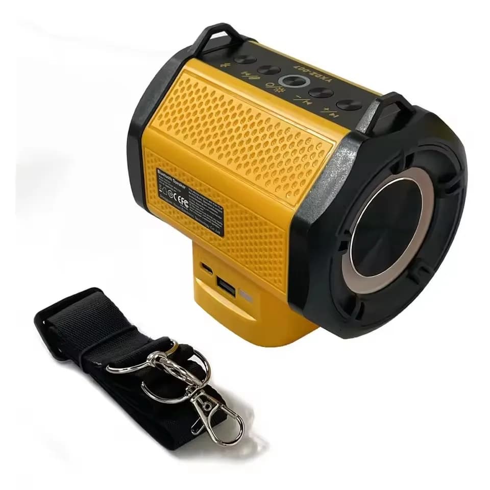 Altoparlante Bluetooth per Batterie Dewalt 20v 60v, Speaker Cordless da 30W per Cantieri, Casa e Feste (Batteria non Inclusa)