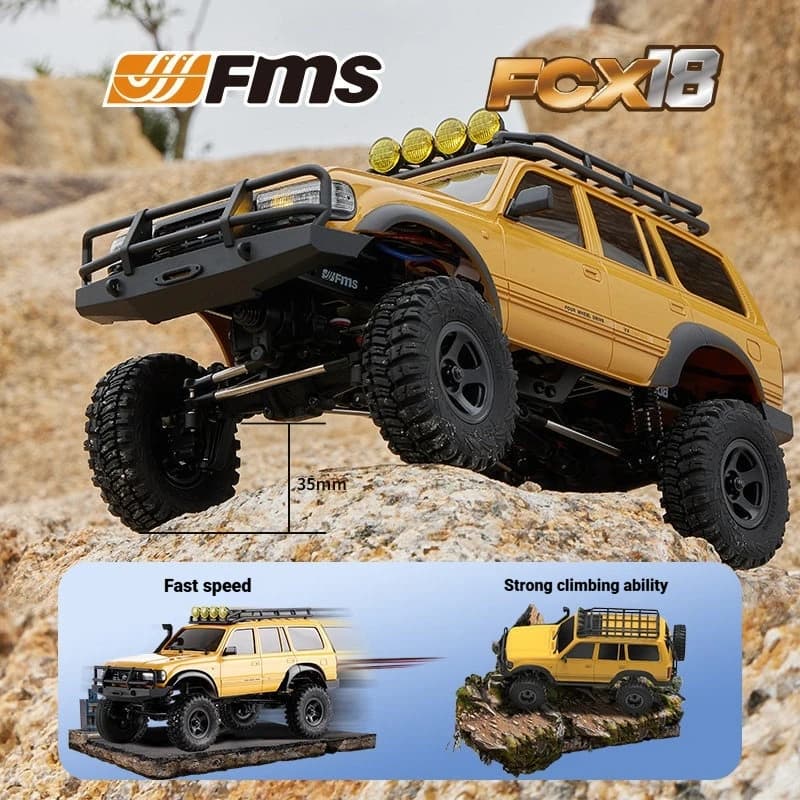 Fms Rc Crawler 1/18 LC80 Fcx18 Fcx Series Official Licensed Four Wheel Drive Off Road Remote Control Simulation Car