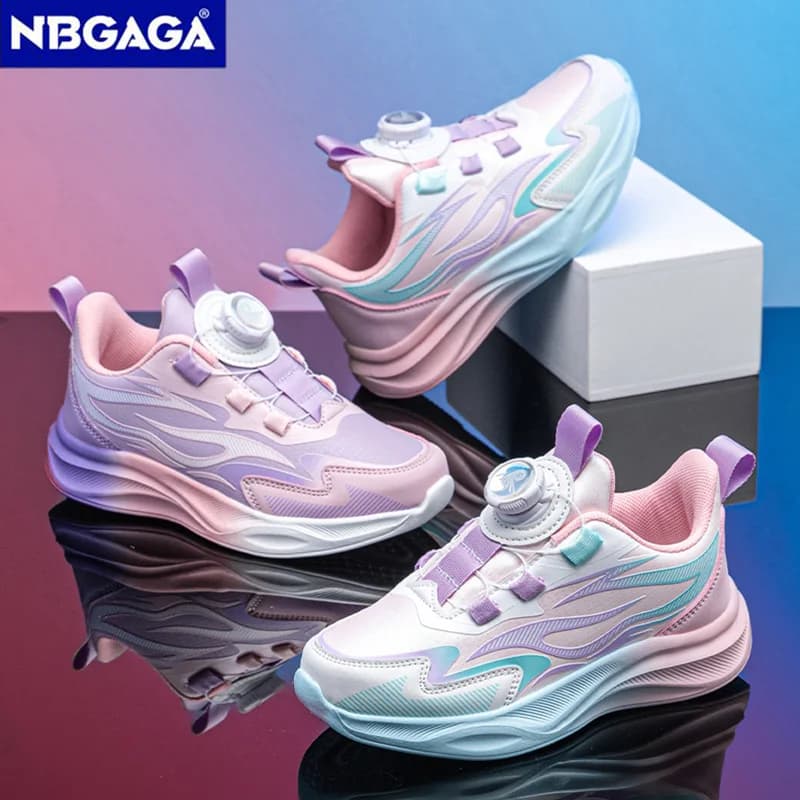 Sneakers in Pelle Rosa per Ragazze, Scarpe Casual Antiscivolo alla Moda per Studenti e Bambini, per Sport all'Aperto e Passeggiate, Taglie 29-39