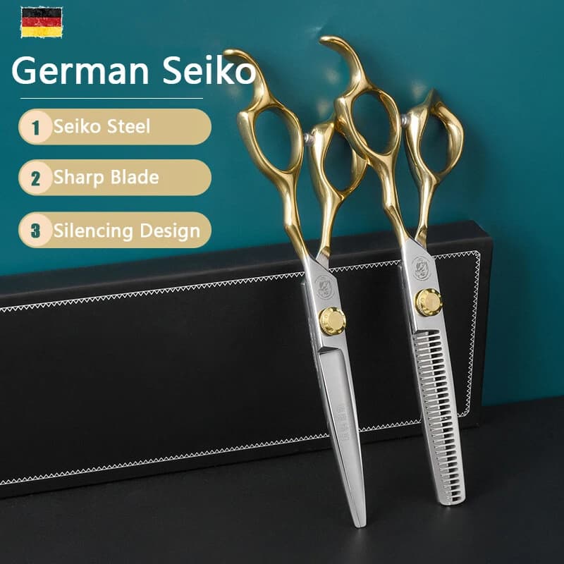 Stainless Steel Germany Hairdressing Scissor 6.0 Inch Adjustable Hairdresser Hair Cutting Thinning Shears Pro Salon Styling Tool