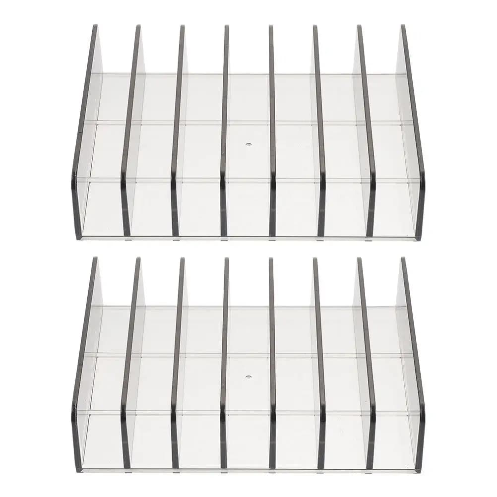 Organizzatore porta ombretti in plastica, porta trucchi multi-scomparto, resistente ai graffi, trasparente, da appoggio