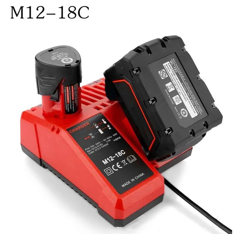 m--12-18C Li-ion Battery Charger for Milwaukee 12 V 14.4V 18V C1418C 48-11-1815/1828/1840 Lithium Battery