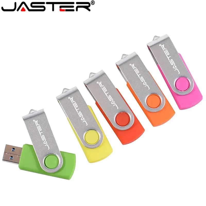 Chiavetta USB JASTER USB 2.0 Design girevole Pendrive 128 GB 64 GB 32 GB 16 GB 8 GB 4 GB 128 MB Chiavetta portatile di alta qualità Regali