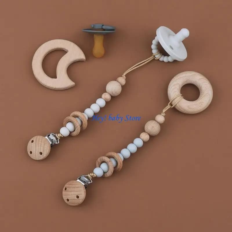 Q1FE Clip per giocattolo per dentizione del bambino Clip per ciuccio con catena anti-smarrimento Porta giocattolo per per