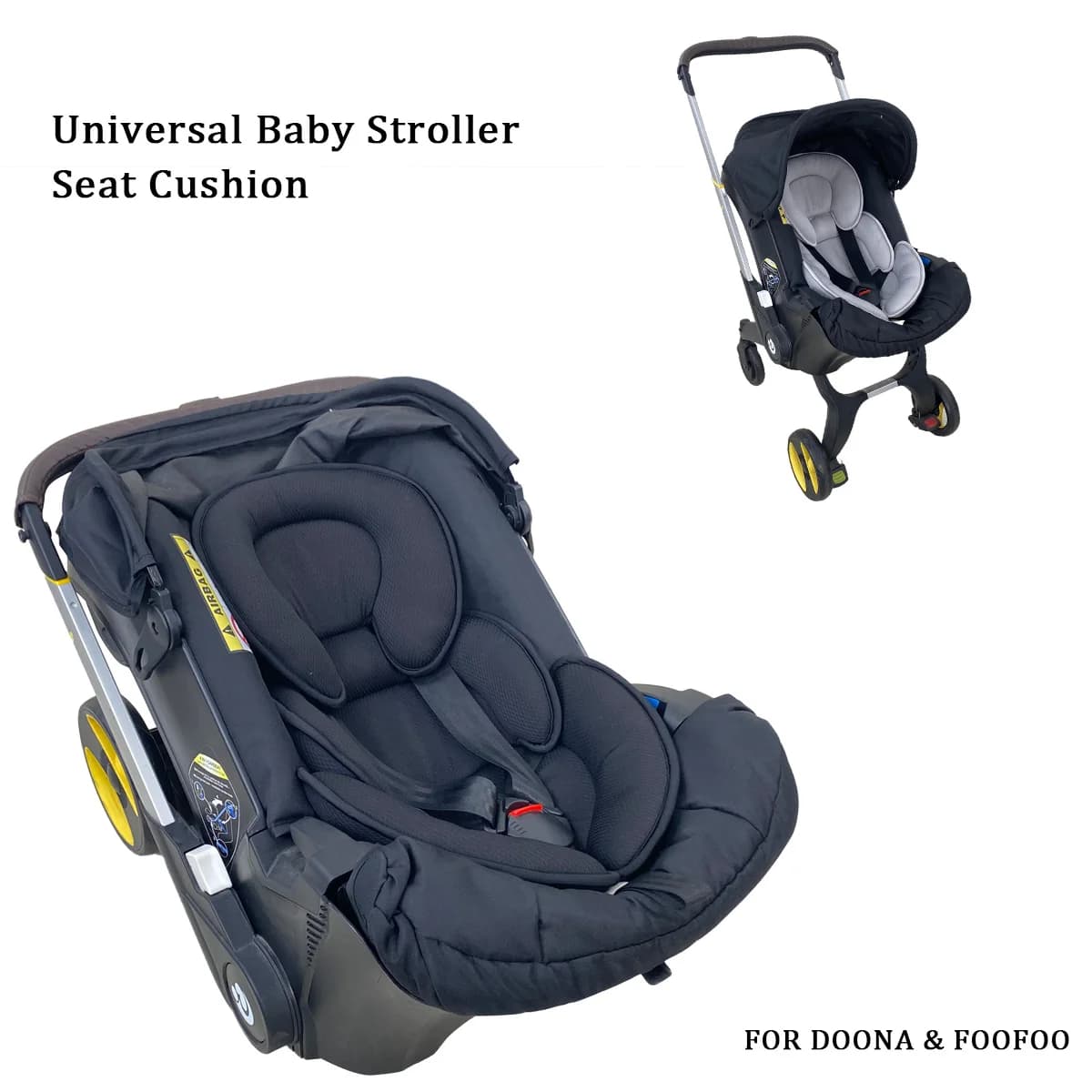 Cuscino per sedile universale per passeggino Cuscino di supporto per testa e corpo per inserto per seggiolino auto per neonati Doona Accessori per passeggino neonato