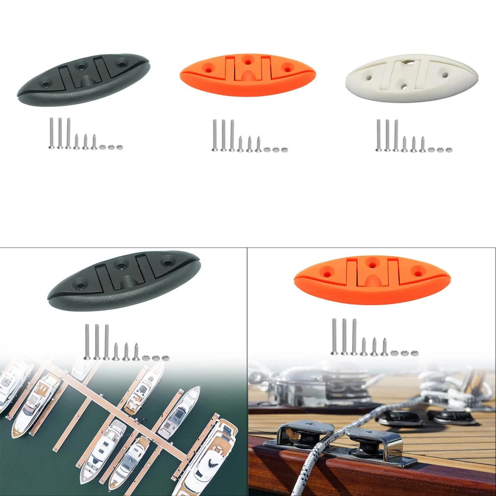 Bitta pieghevole per dock per barca Bitta per corda ribaltabile in nylon marino Accessorio conveniente Facile da installare per moto d'acqua