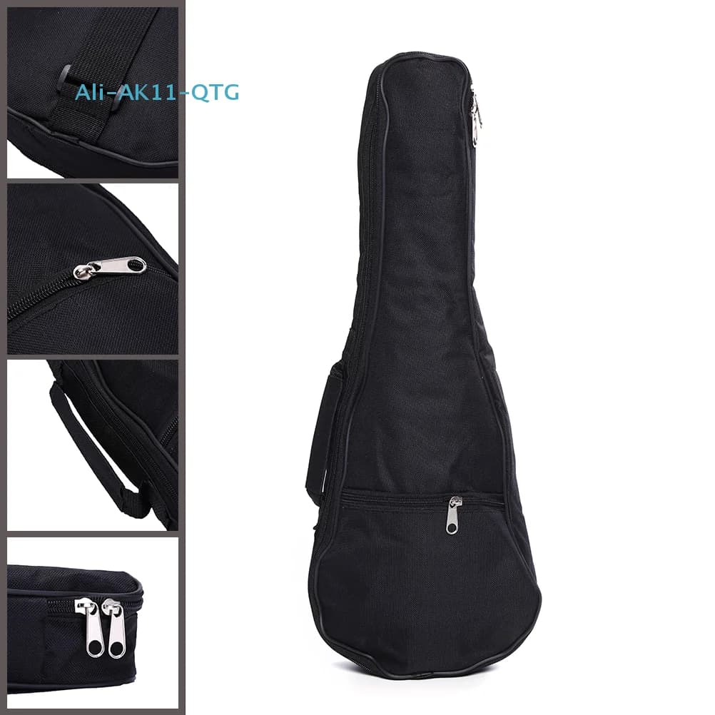 NUOVA custodia impermeabile per chitarra ukulele da 21 pollici, custodia morbida, leggera, nera