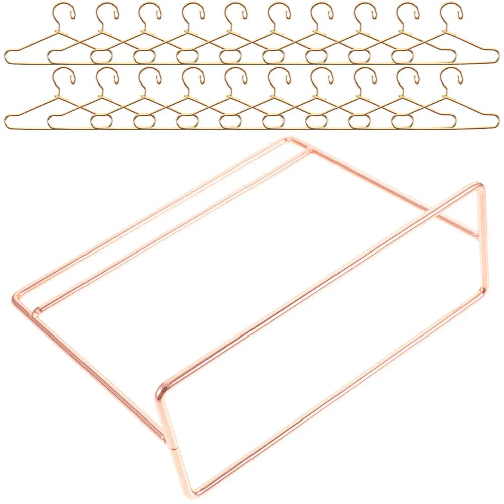 Set of 1 Mini Metal Hangers for Small Garments, Scarves, Belts, Socks - Compact Design and Folding Space Saving