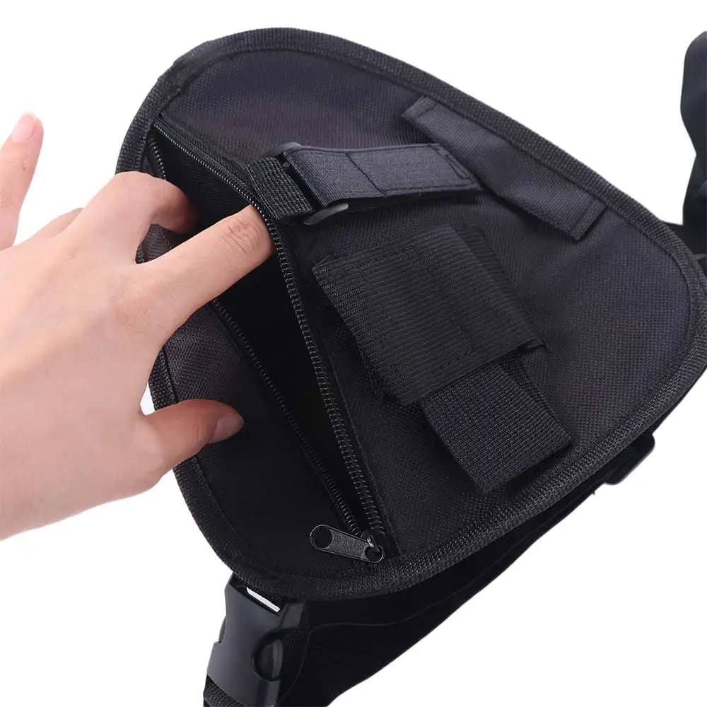 Imbracatura pettorale radio regolabile in tessuto Oxford Borsa walkie-talkie multifunzionale Gilet Rig Borsa a tracolla Borsa pettorale per interfono