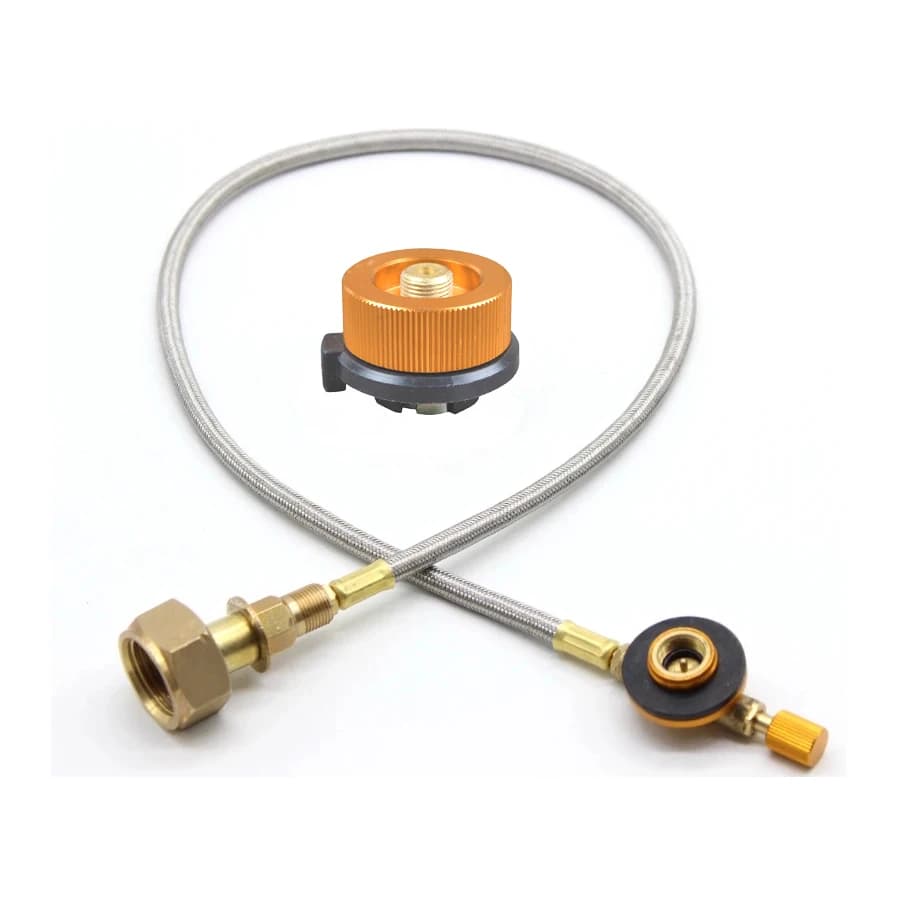 Charging adapter for interconnect pipe for camping gas tank for outdoor camping gas cooker