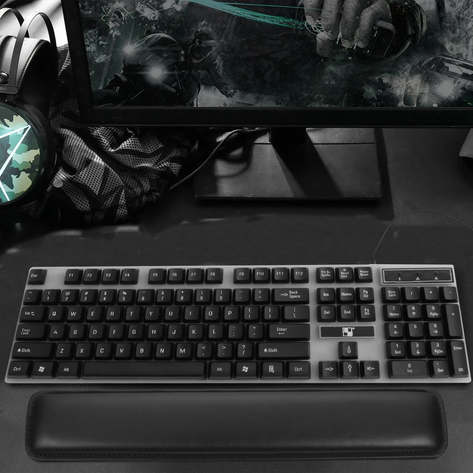 Poggiapolsi Ergonomico per Tastiera, Portatile e Leggero, per Ufficio, Casa, Gaming, Lunghe Sessioni di Digitazione, Cuscino Anti-Fatica per il Polso
