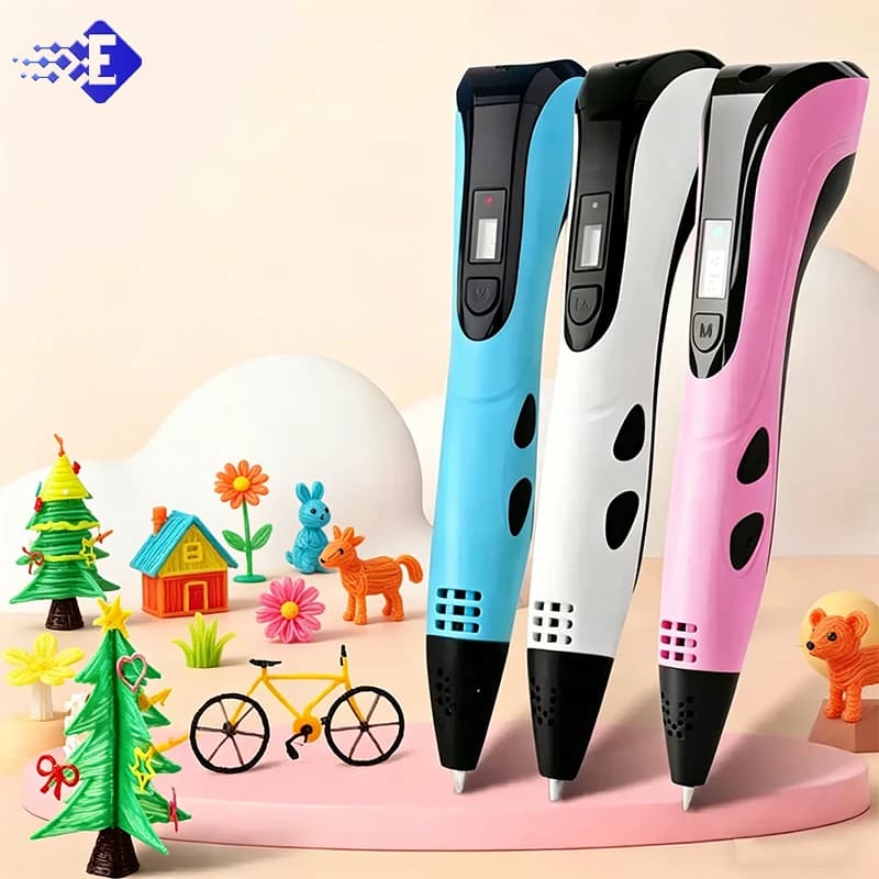3d Pen For Kids Creatived Toy Diy 3d Printing Pen Type-c Rechargeable 3d Pens Set With 9m Pla Filament For Children Gift