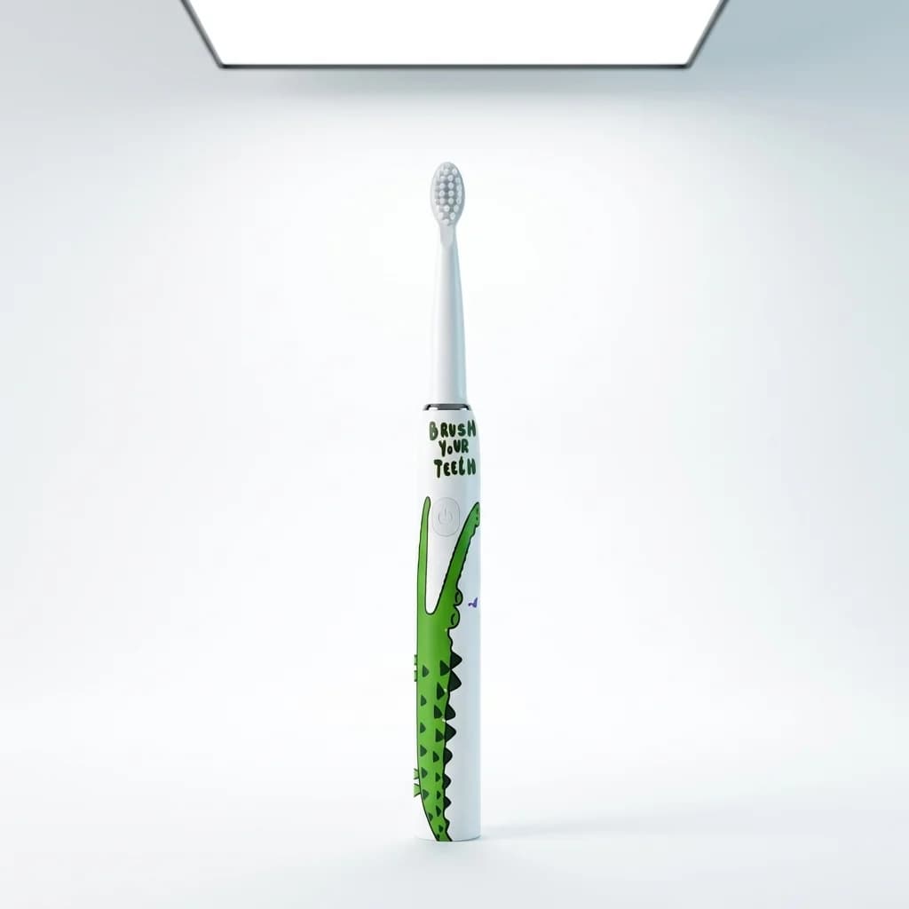 Sonic Electric Toothbrush for Kids Dinosaur series Chargeable with 4 Heads Gift for Children's Oral Hygiene