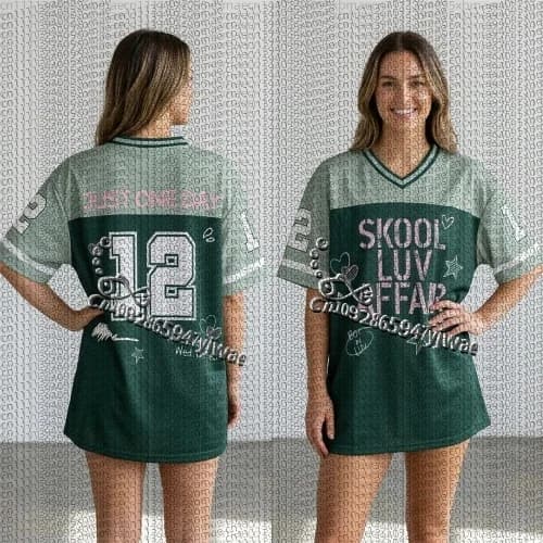 Maglietta 2026 Skool Luv Affair Football Jersey Tour Comeback Merch Kpop Regalo per Army T-shirt Estiva Uomo e Donna Coordinata Genitore-Figlio