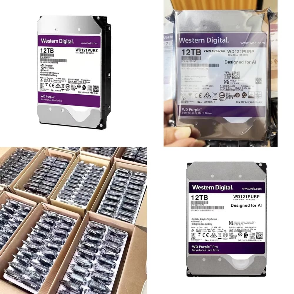 WD121PURP Disco Rigido Interno SATA da 12TB 3.5 Pollici per PC Desktop, Gaming, NAS, Server di Archiviazione, Backup HDD Purple Pro