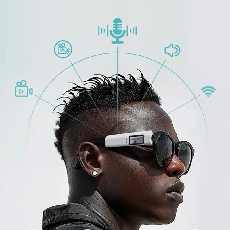 Camera Glasses for Men Smart WiFi View Glasses Webcam Live streaming camera in real time high definition with travel screen