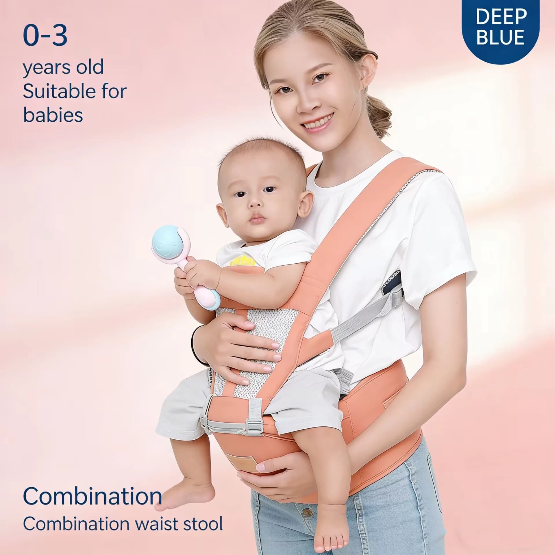 Newborn Baby Carrier Sling Infant Nursing Front Carry Wrap Pure Cotton Ventilate Three-in-one Multi-functional Baby Carrier