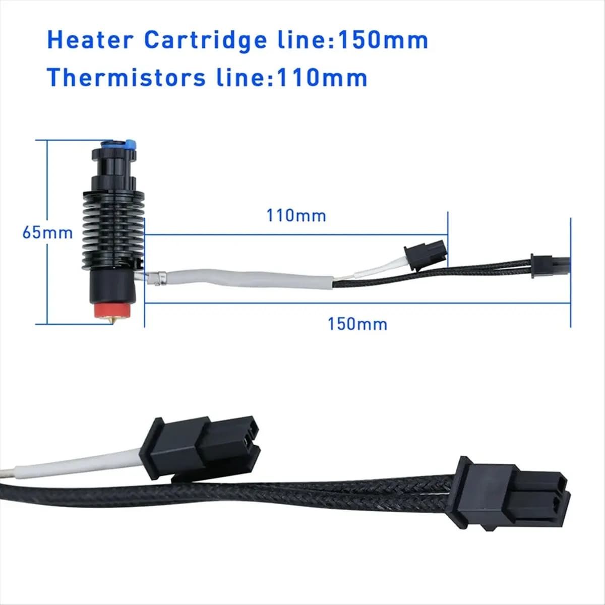 [A90P] Per E3D Revo Hotend Kit V6 Radiatore Ugello In Ottone Nucleo di Riscaldamento In Ceramica 104Nt Termistore per E3D Revo 3D Parti Della Stampante