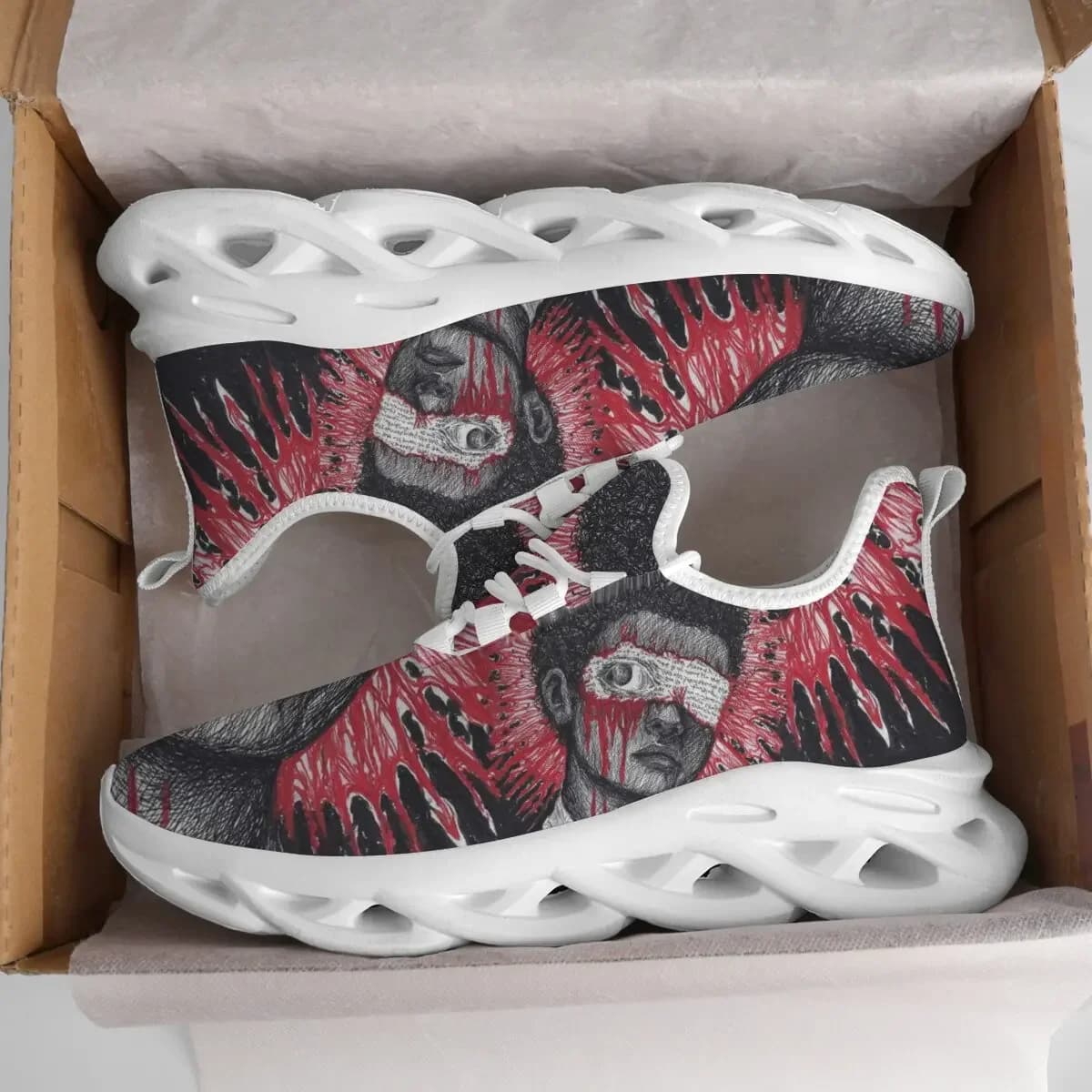 New Running Shoes Man 2026 with Print, Breathable, for Open Sports, Sneakers Lightweight and Comfortable for Men