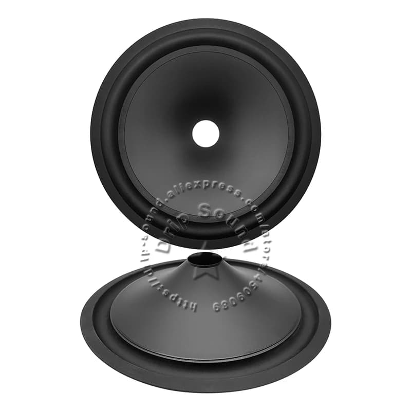2 pz 8 "Pollici 195mm 25.5mm Nucleo Altoparlante Cono Bacino di Plastica Woofer Tamburo di Carta Bordo In Gomma Trumper Bass parti di riparazione # 2