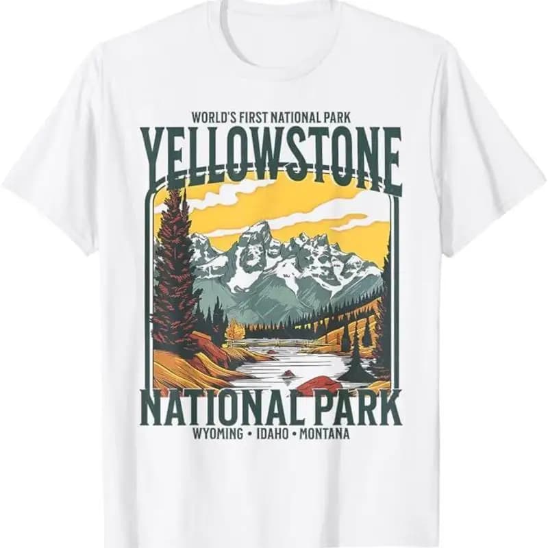 Yellowstone National Park Vintage Hiking T Shirt