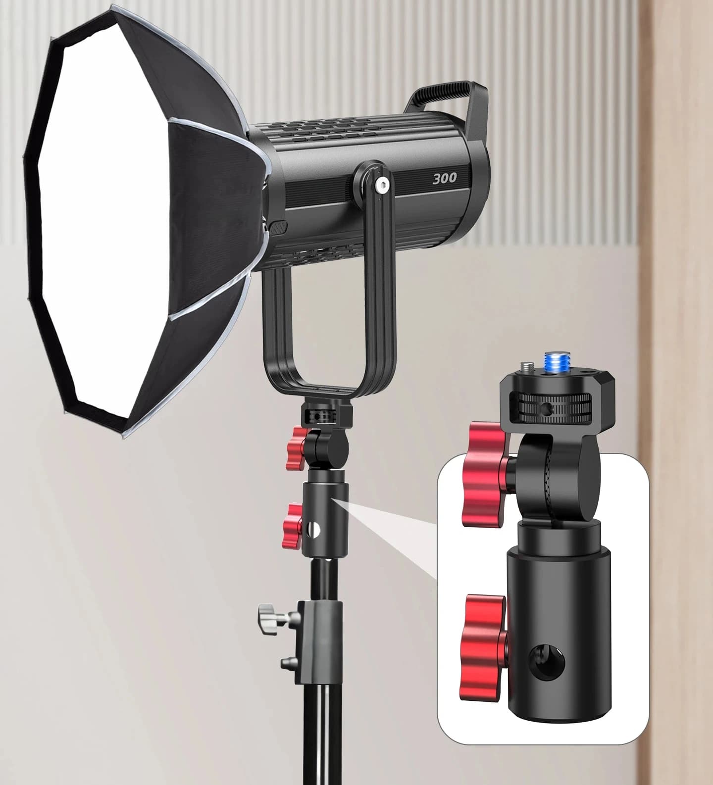 Camera flash bracket Support for 16 mm tripod adapter Support for umbrella support Speedlite 360 degree swivel adjustable light