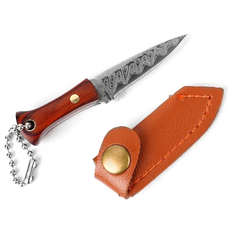 Mini portachiavi coltello da esterno Non pieghevole confezione regalo coltello da apertura coltello regalo creativo portatile