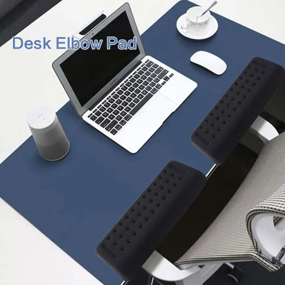 Gomito da scrivania ergonomico Cuscino morbido Imbottitura di supporto per gomito nero Comodo cuscino per braccio antiscivolo a forma di L Forniture per ufficio