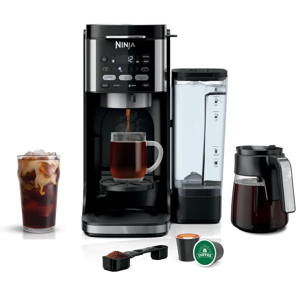 DualBrew Coffee Maker: Single Serve to Carafe, Brew Pods & Grounds, 3 Brew Styles, 60oz Reservoir