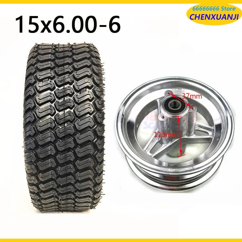 15X6.00-6 pollici go kart accessori ATV NHS spazzaneve aeroporto terreno auto camera d'aria vuoto pneumatico tosaerba