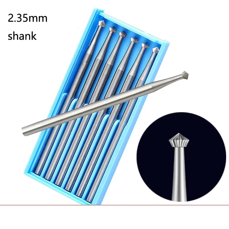 Burs for Gem Setting, Drill Bur for Jewelry Polishing & Engraving Tools Set thick ufo shape