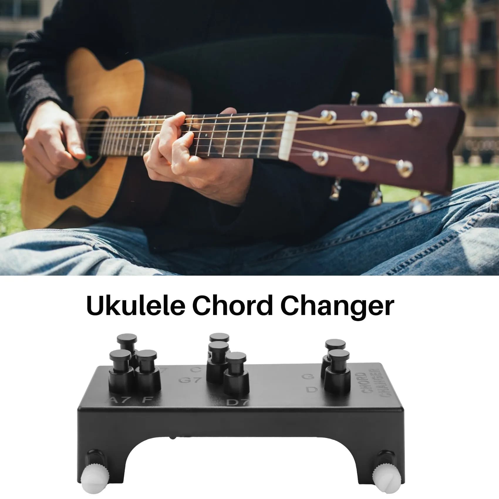 TUREBG Cambiacorde per Ukulele, Sistema di Apprendimento per Ukulele, Ausilio Didattico per Principianti