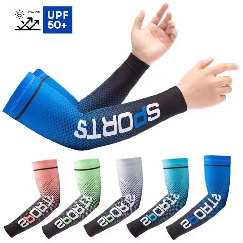 Ice Silk Sleeves with UV Protection Anti-slip for Men and Women, Coolers for Summer Sports and Cycling