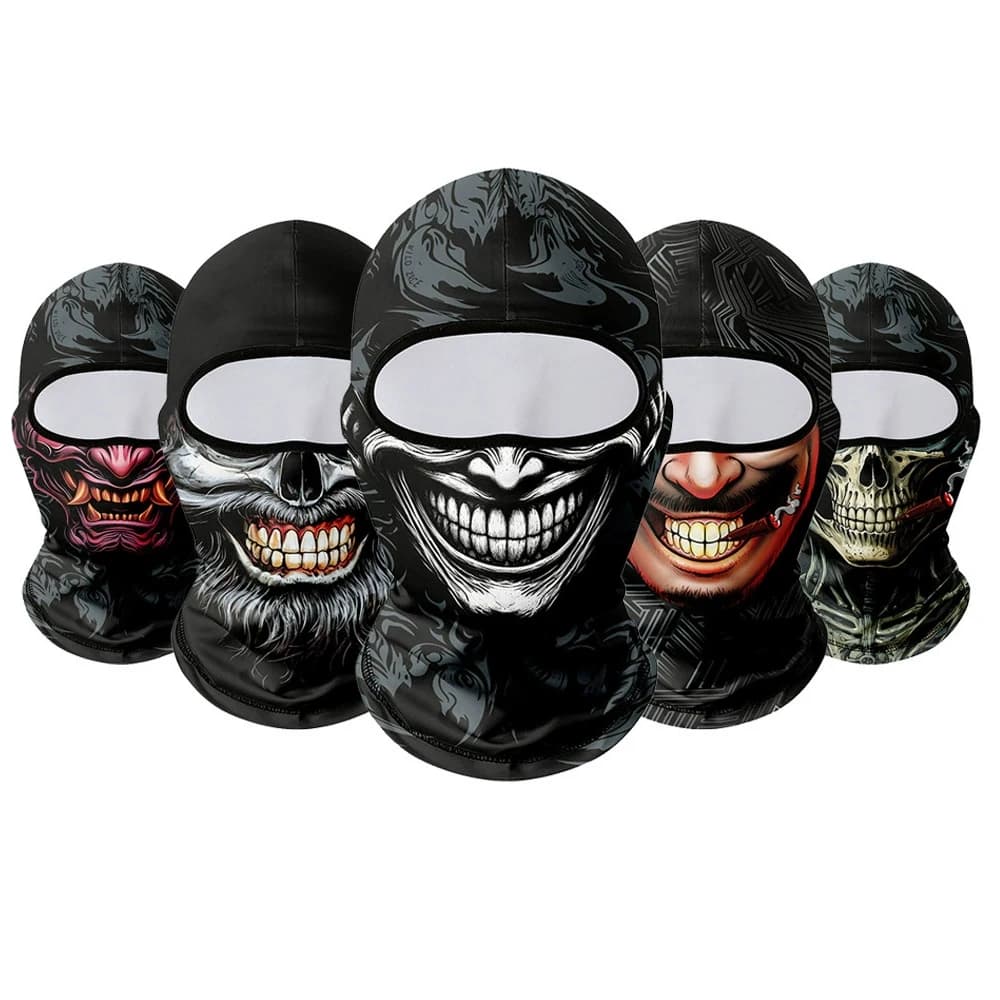 New Skull Balaclava Sun Protection Quick-dry Breathable Biker Head Cover Motorcycle Mask Bicycle Helmet Caps Cycling Headgear