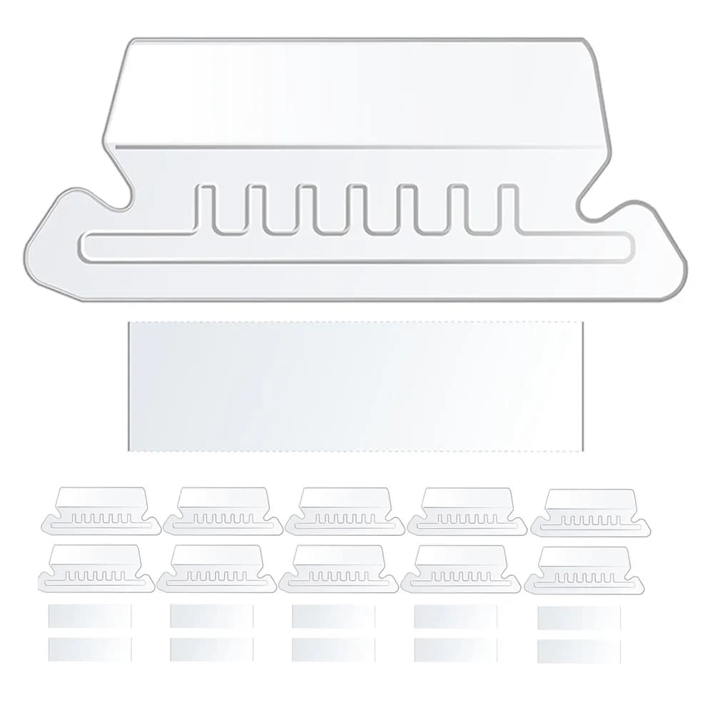 1Set Lightweight PVC Hanging File Folder Tabs for Document Classification Quick Stick Portable Storage Compact Design File
