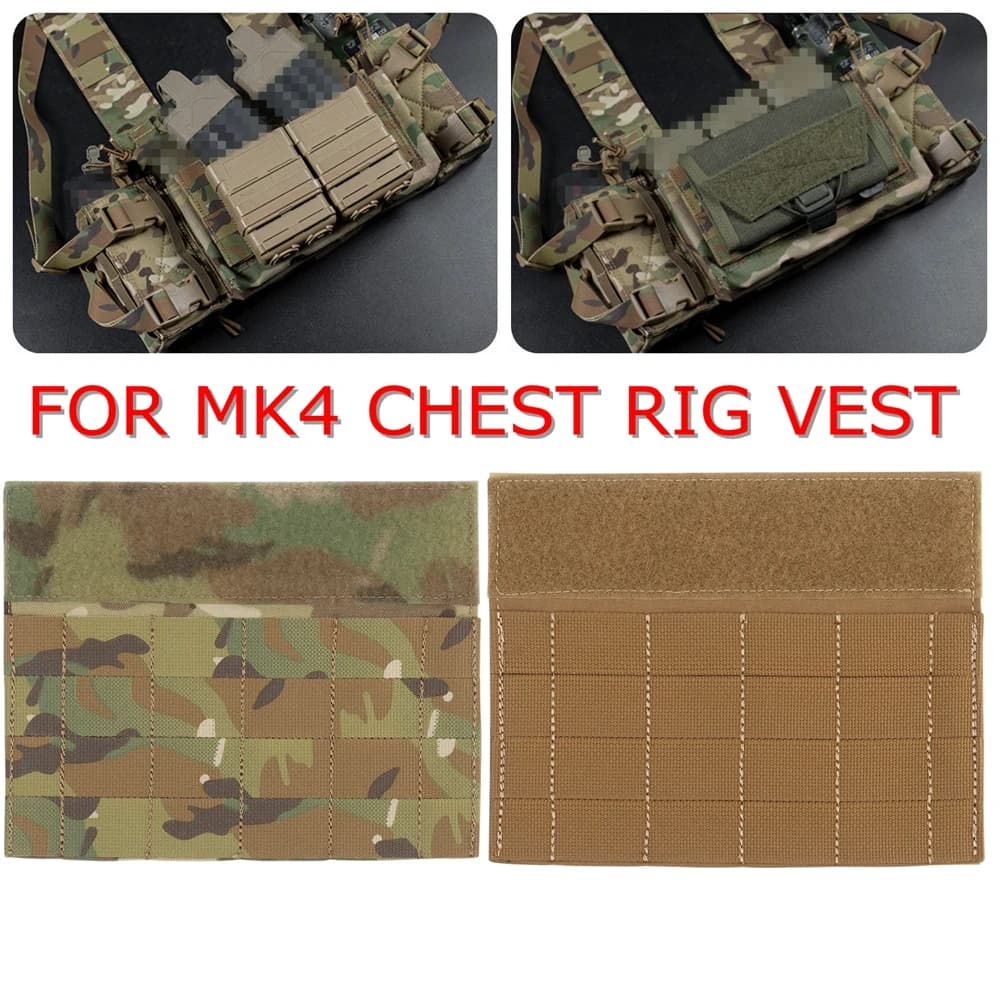 Adesivo tattico con gancio magico Pannello MOLLE con patta completa per accessori di espansione per gilet da caccia softair MK3 MK4