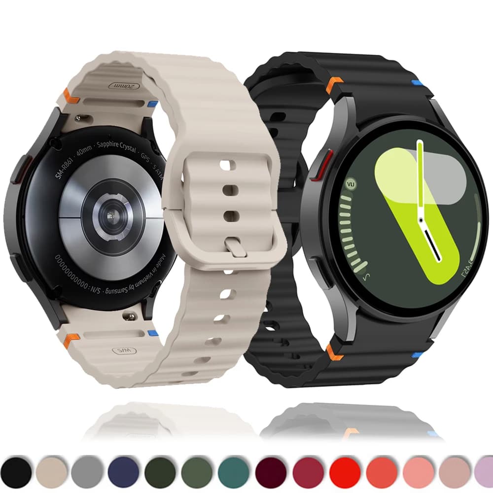 Cinturino in silicone originale per Samsung Galaxy Watch 7 6 4 5 pro FE 44mm 40mm 45mm Bracciale Galaxy Watch4 6 Classic 43mm 47mm Cinturino