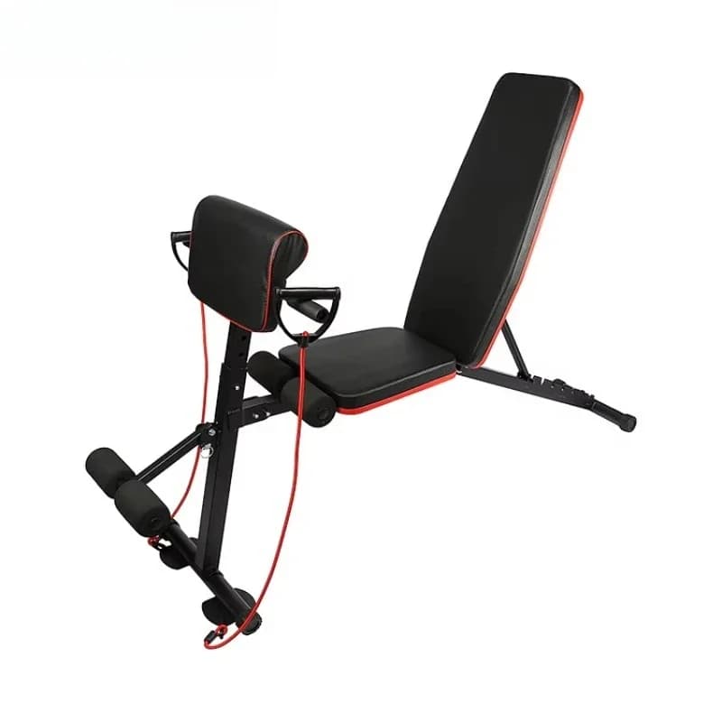 Foldable chair for Exercises at Home, Fitness and Gym, Adjustable for Lifting Weights and Training with Manubri