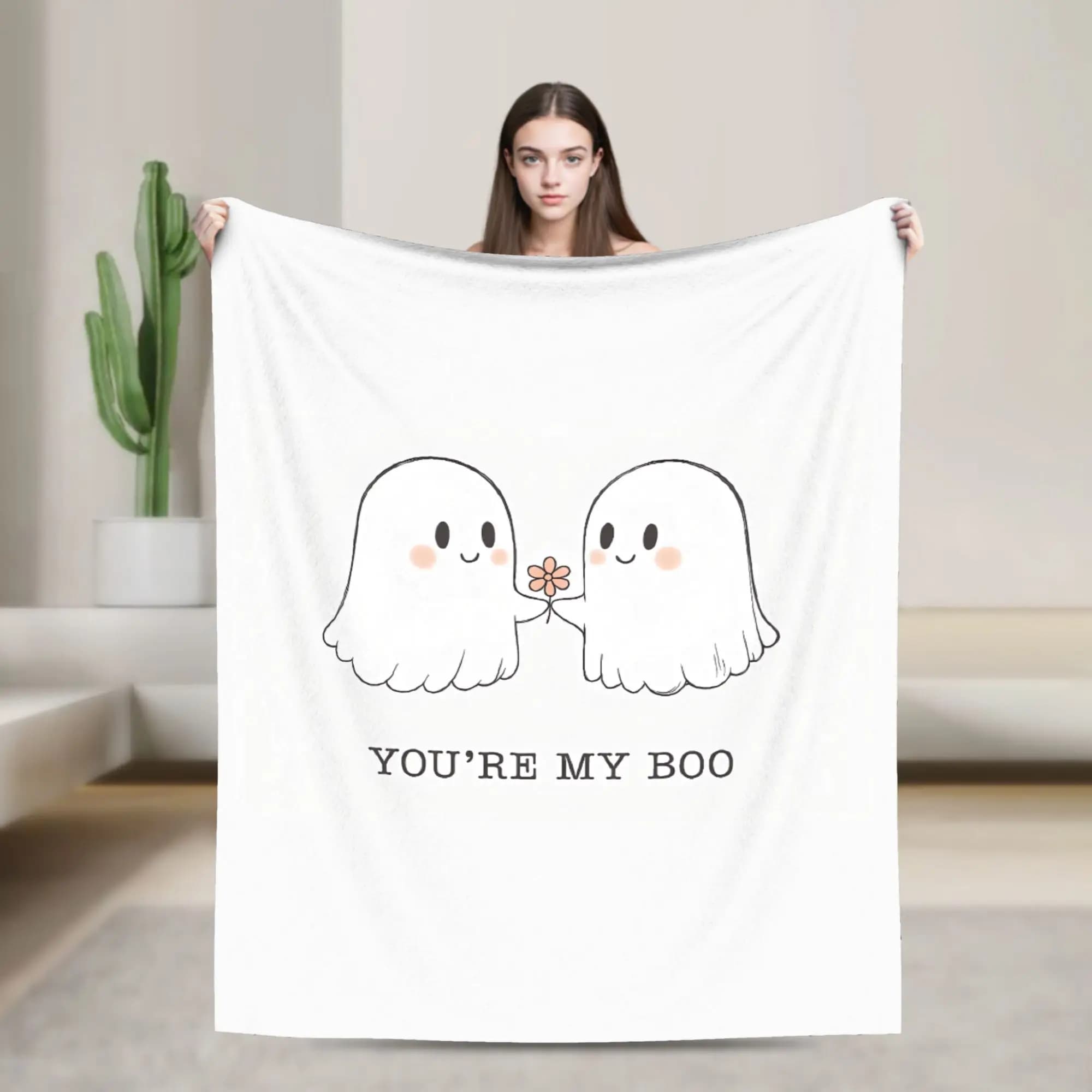 Calda e morbida coperta per bambini, viaggio in aereo, Halloween, coperta da tiro, sei il mio Boo, copriletto in flanella, comodo copridivano