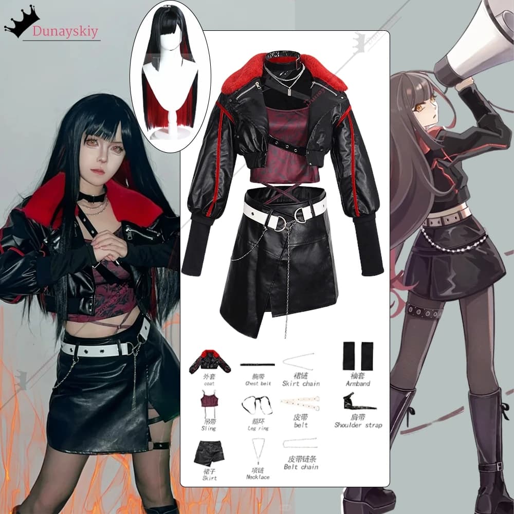 Retsuka Shiraishi Un Costume Cosplay Anime PJSK Sekai Gioco di Ruolo Cappotto Jiakei Abiti Uniforme Halloween Gioca Vestito per Donna Parrucca